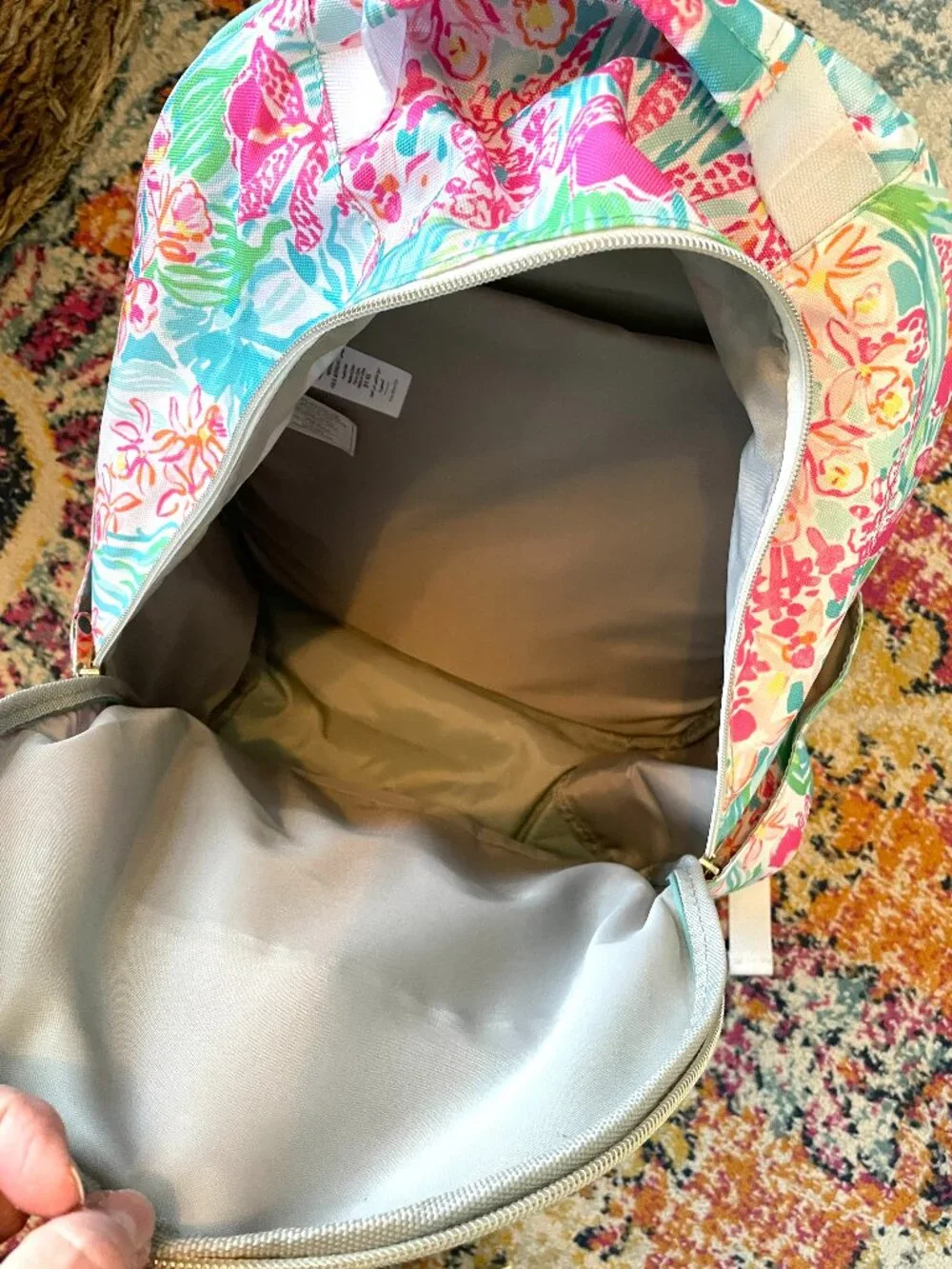 Lilly Pulitzer Viva Flora Large Backpack-EUC - Picture 5 of 16